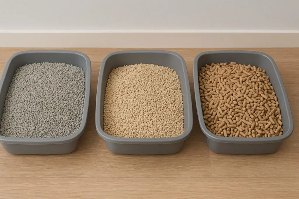 Adorable-kitten-using-litter-box- successfully-during-training