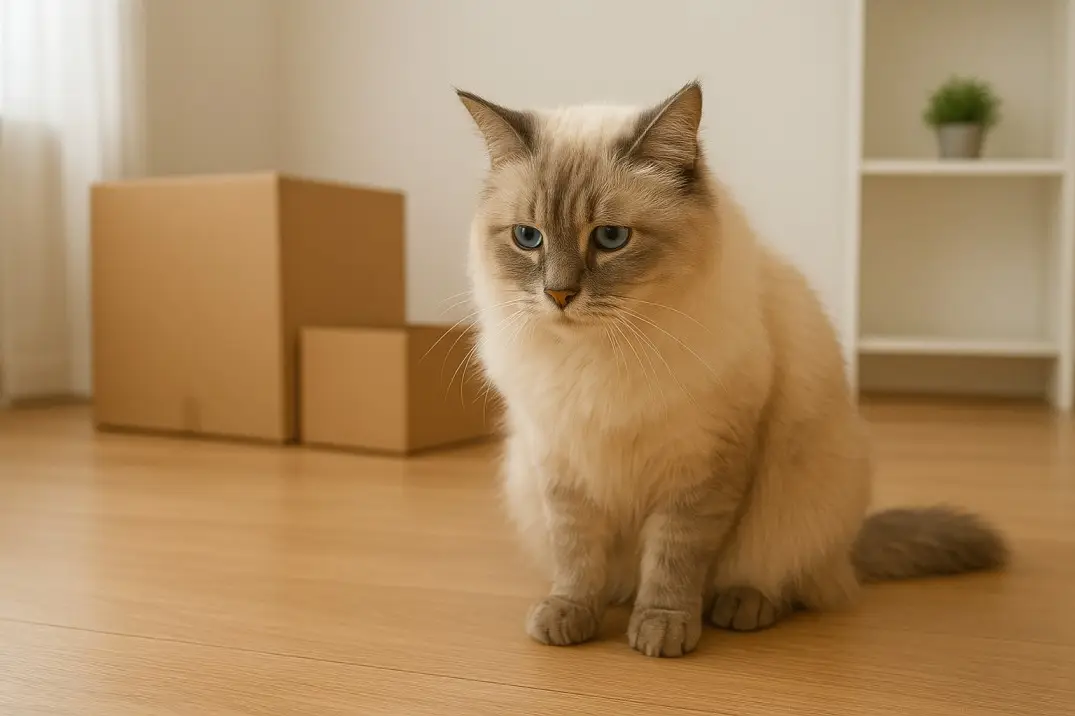 Cat not eating after moving and get stress and anxiety