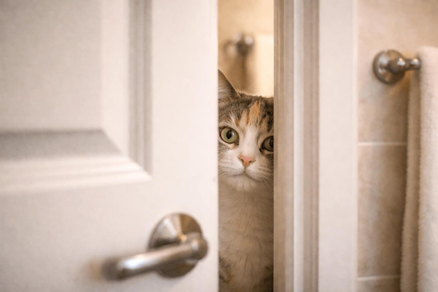 why does my cat follow me to the bathroom?
