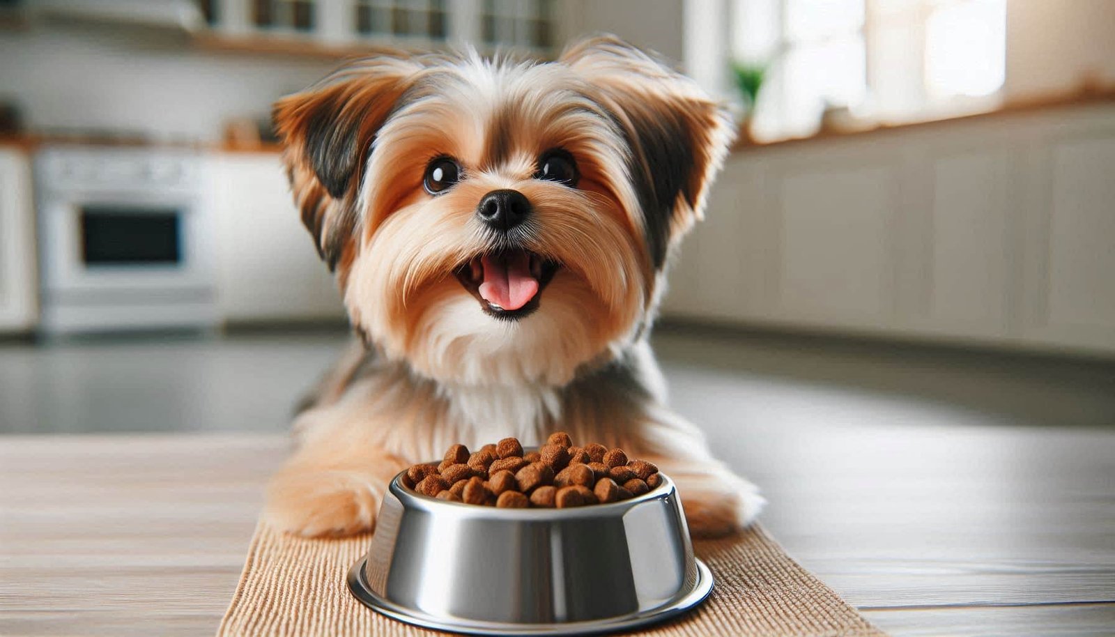 Best dog food for small breeds being eaten by small dog with sensitive stomach