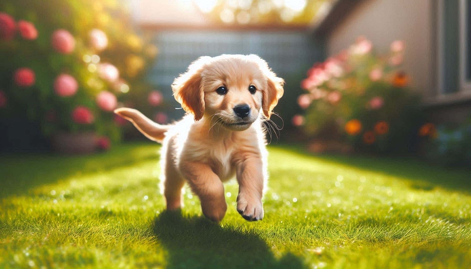 Puppy walking sideways during growth phase with long legs